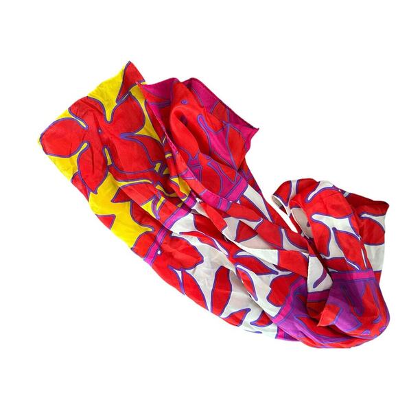 Liz Claiborne Women's Multicolor Floral Print Silk Scarf 15 x 60 - Picture 1 of 5